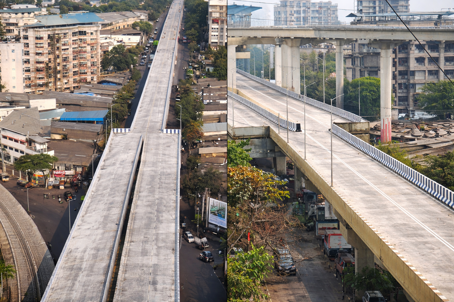 Mumbai’s Strange Flyover! 4 Lanes Suddenly Become 2 😳 Watch What Happened