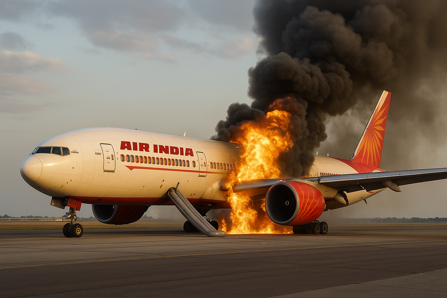 Air India AI315 Catches Fire Delhi