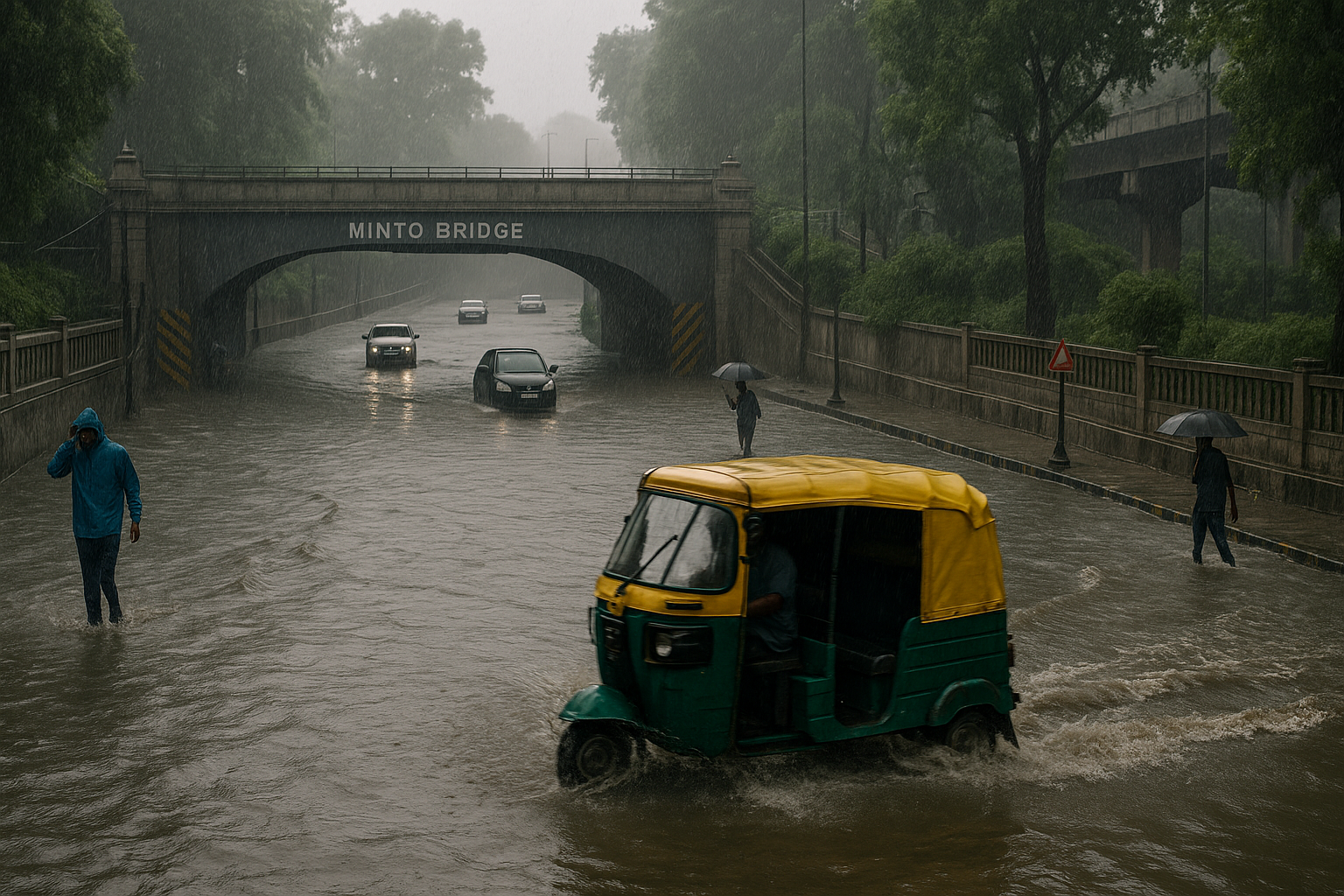 Delhi Waterlogging Hotspots Monsoon