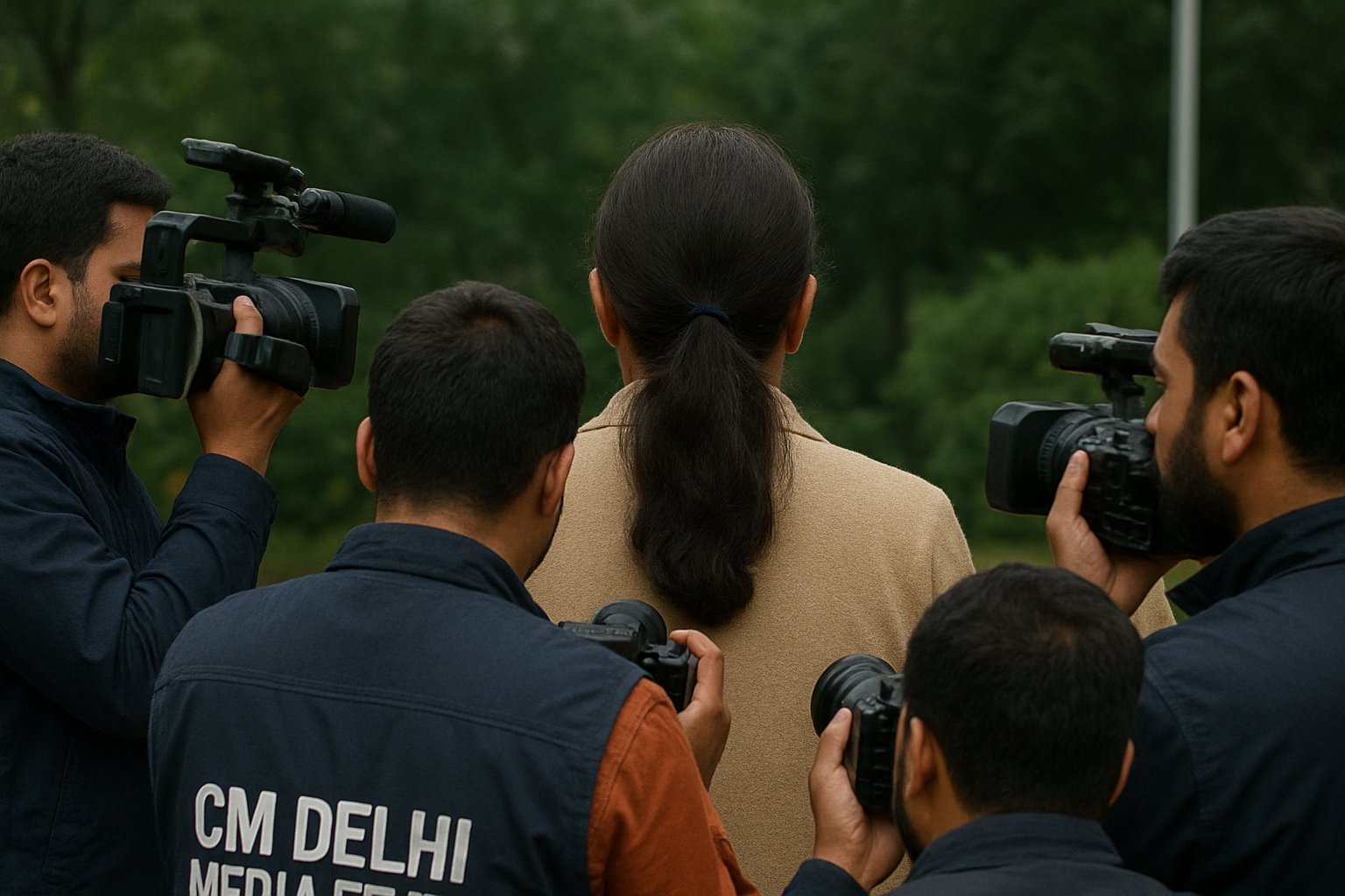 Delhi CM Cameramen Viral Video Debate