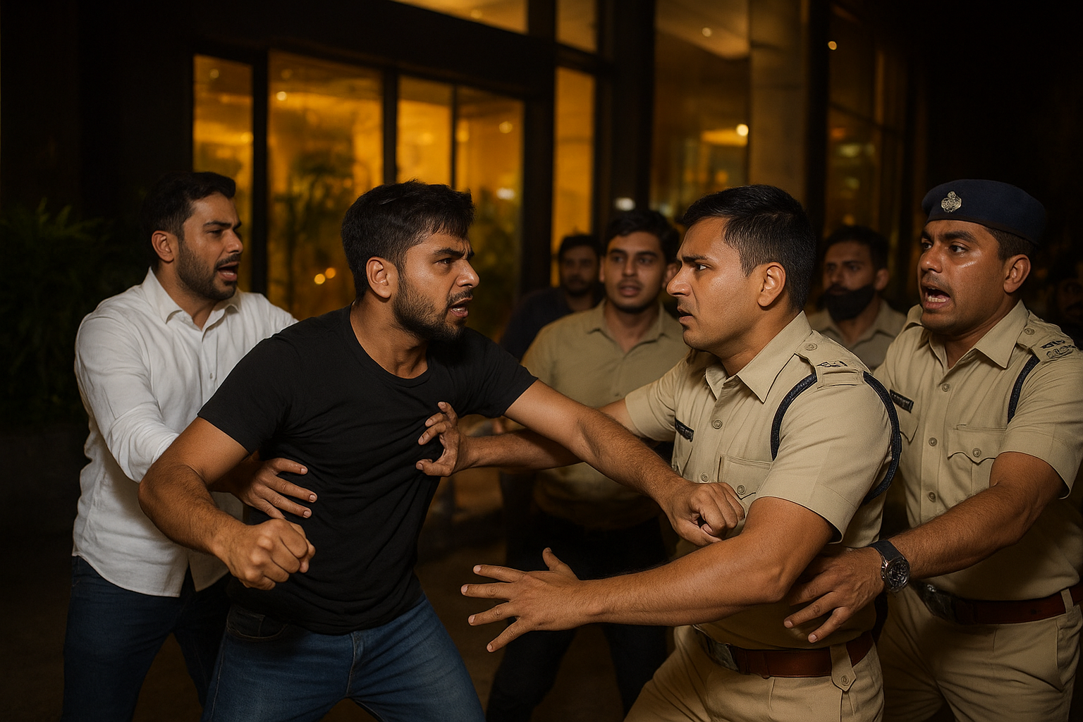 Surat VIP Raid Gone Wrong! Businessman’s Son Fights Police on Camera