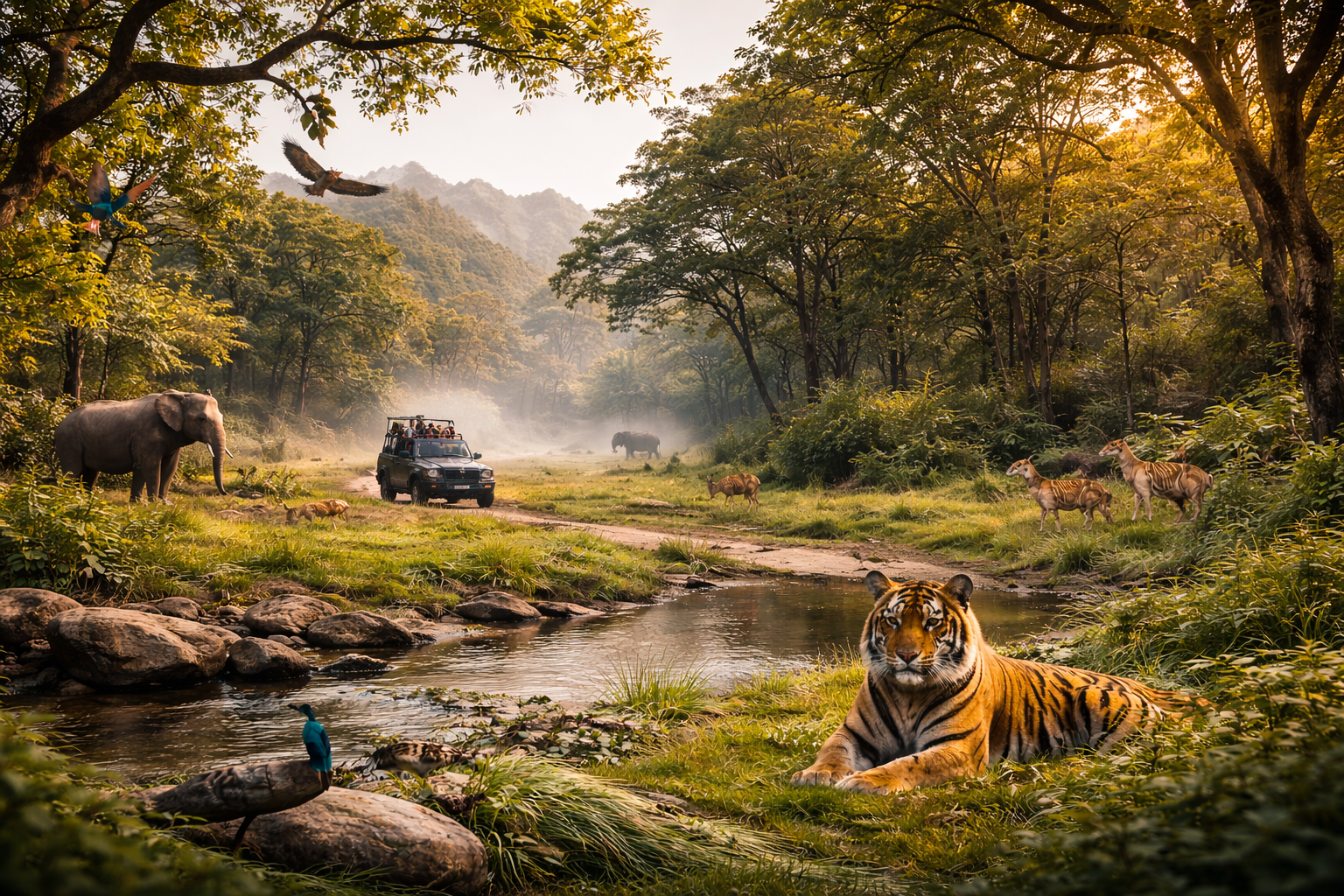 Jim Corbett Safari Explained, Timings, Gates & Best Zones