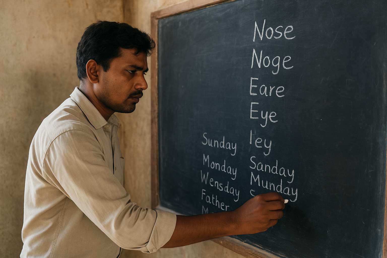 Chhattisgarh Teacher Suspended Wrong English Spellings